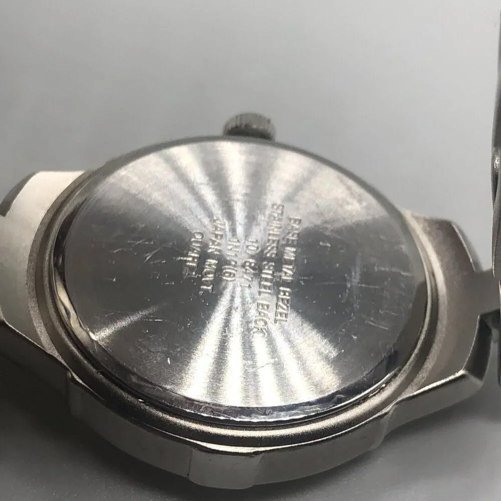 3/$30 Anne Klein Watch Women Silver Tone Round Dial 27MM Date Window New Battery